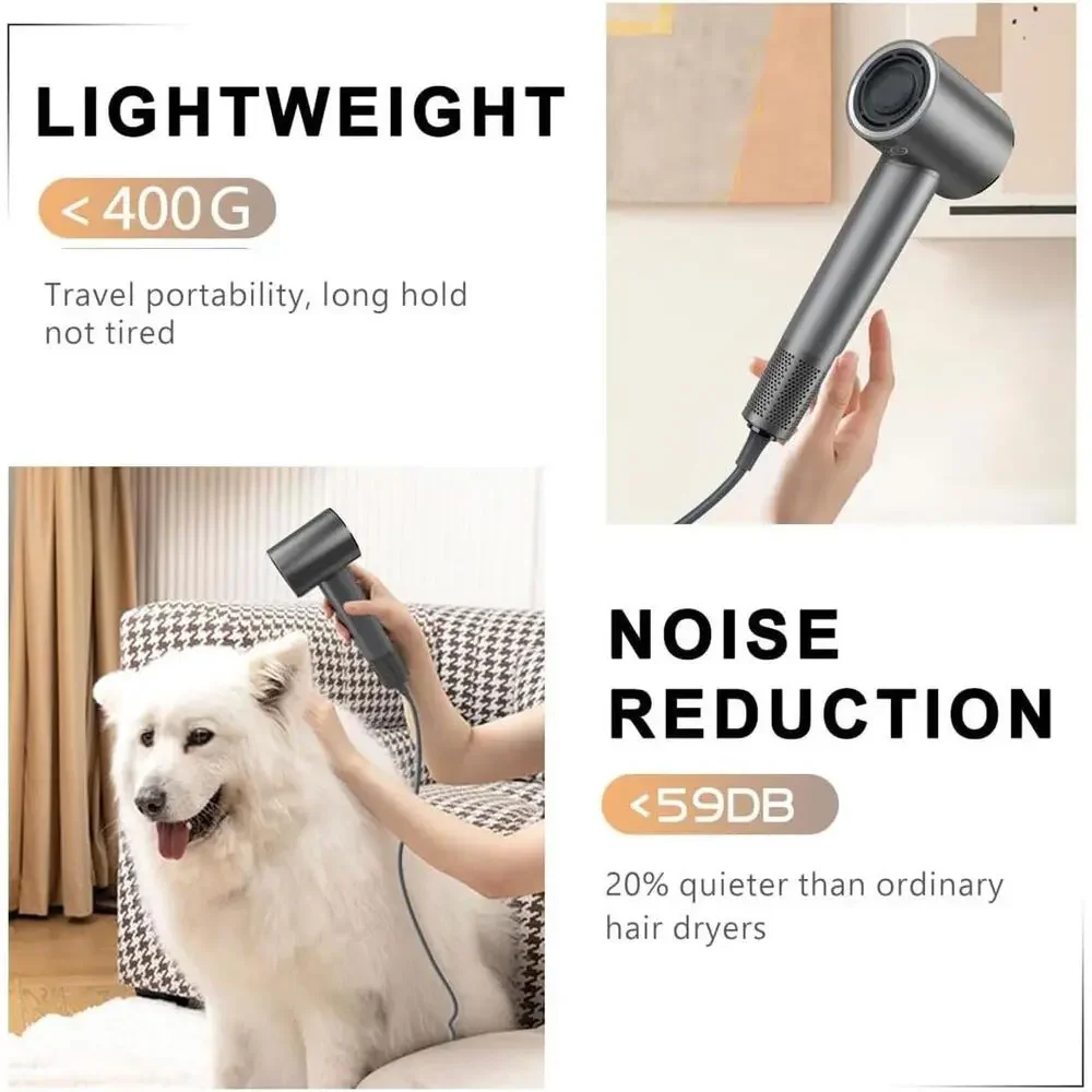 Professional 3-Color LED‎ Ring Hair Dryer with Multiple Heat Settings - Picture 6 of 15